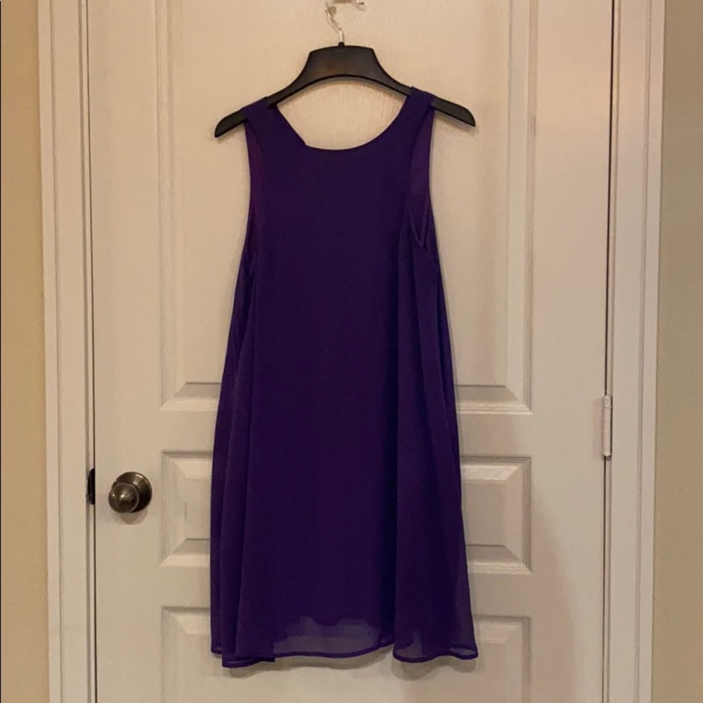 Purple shift dress